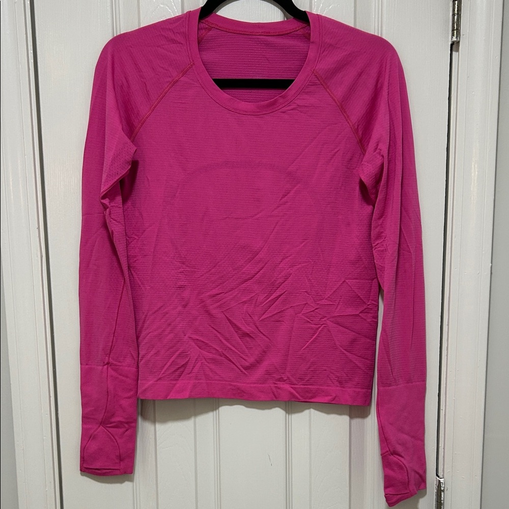 Lululemon swiftly Hot Pink Long-Sleeve Performance Top